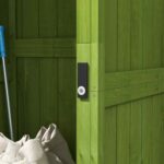 Wooden Storage Cabinet, Outdoor Small Shed w/ Shelves, Tilt Roof & Lockable Double Doors, Dark Green - Image 9