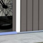 EverBase 9 x 6ft Metal Garden Shed with Double Sliding Doors & Shutter Vents, Grey - Image 11