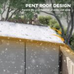 6 x 6ft Outdoor Storage Shed with Latch Doors for Garden, Light Grey - Image 8