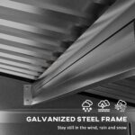 4.3 x 6.2 ft Garden Shed w/ Ventilation Slots, Lockable Door and Gloves for Garden, Patio, Oak - Image 7