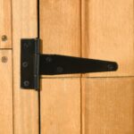 Wooden Storage Cabinet, Outdoor Small Shed w/ Shelves, Tilt Roof & Lockable Double Doors, Brown - Image 10