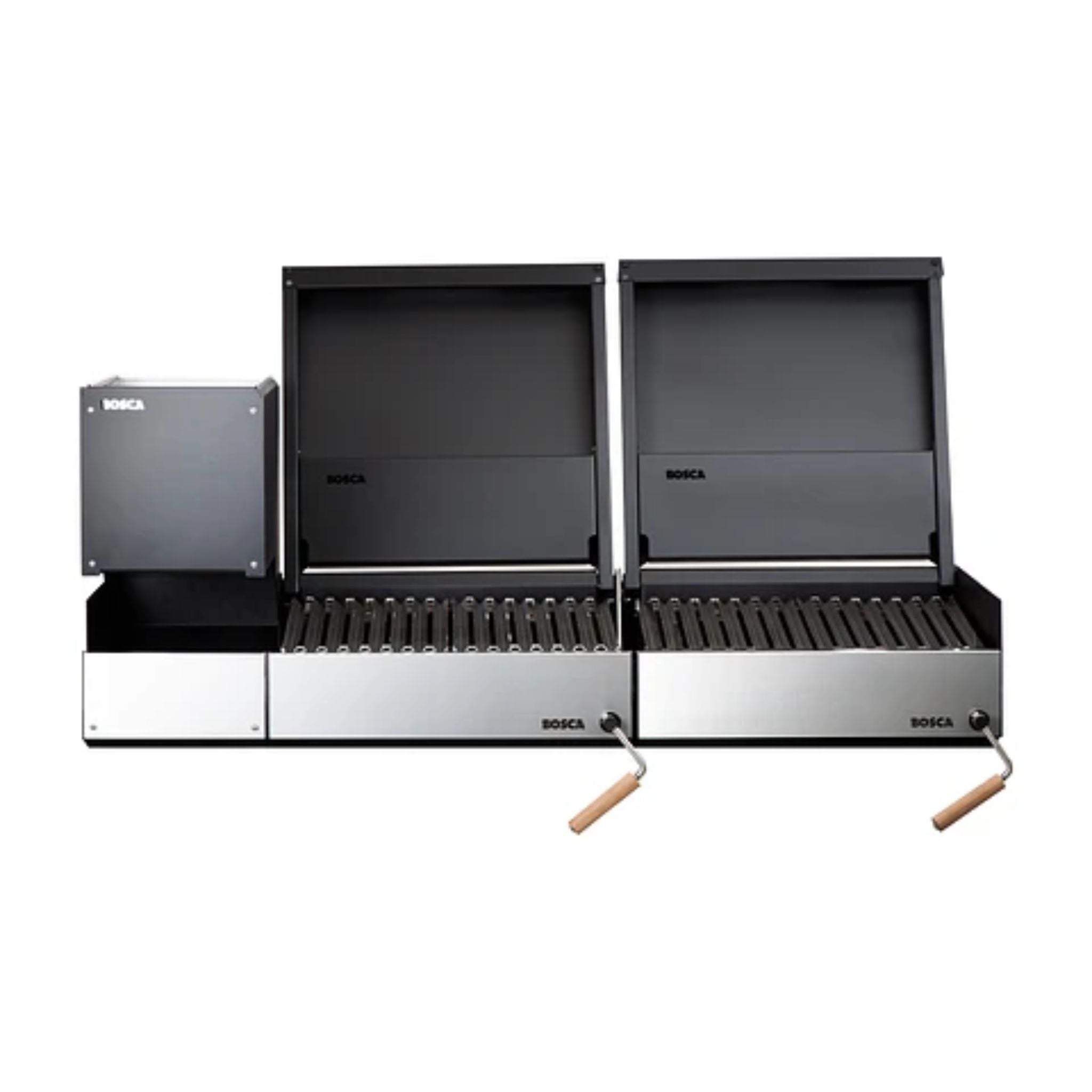 Disenosintitulo_dfef6bdd-2a1d-4f31-b0e5-127e1d037fc5 Bosca Pack Block Wood Brazier 250 + Block 500 20" + Block 500 20" Built-in Charcoal Grill - Image 1