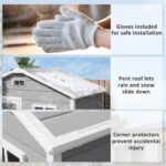 6 x 4ft Wood Effect Resin Tool Shed with Floor, Window, Vents & Lockable Door for Garden, Lawn, Grey - Image 10