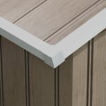 EverBase 9 x 6ft Metal Garden Shed with Double Sliding Doors & Shutter Vents, Light Brown - Image 11