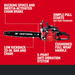 Craftsman S205 20 46cc 2-cycle Gas Powered Chainsaw - Image 2