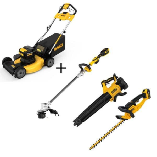 Dewalt 20V MAX 21.5 in Walk Behind Lawn Mower Kit, Hedge Trimmer Kit - Image 1