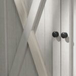 Wooden Garden Storage Cabinet with Shelves and Double Door, 110x 55 x117cm, Light Grey - Image 10