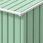 EverBase 7 x 4ft Metal Garden Shed with Vents & Foundation Kit, Light Green - Image 11