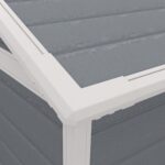 6 x 4.5FT Plastic Garden Shed, Lockable Tool Storage Shed w/ Floor, Window & Plastic Roof, Grey - Image 10