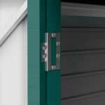 EverBase 8 x 4FT Galvanised Metal Tool Storage Shed with Pent Roof, 2 Vents & Lockable Door, Green - Image 11