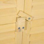 Wooden Garden Storage Shed with Asphalt Roof & 2 Lockable Doors, 87x47x160cm, Natural - Image 10