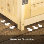 Wooden Garden Storage Shed with Asphalt Roof & 2 Lockable Doors, 87x47x160cm, Natural - Image 9