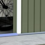 EverBase 9 x 6ft Metal Garden Shed with Double Sliding Doors & Shutter Vents, Light Green - Image 11