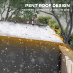 6 x 6ft Outdoor Storage Shed, Plastic Garden Shed with Windows and Air Vents, Outdoor Resin Tool Shed with Latch Doors for Garden, Deck, Dark Grey - Image 8