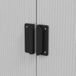 EverBase 9 x 6ft Metal Garden Shed with Double Sliding Doors & Shutter Vents, Silver - Image 10